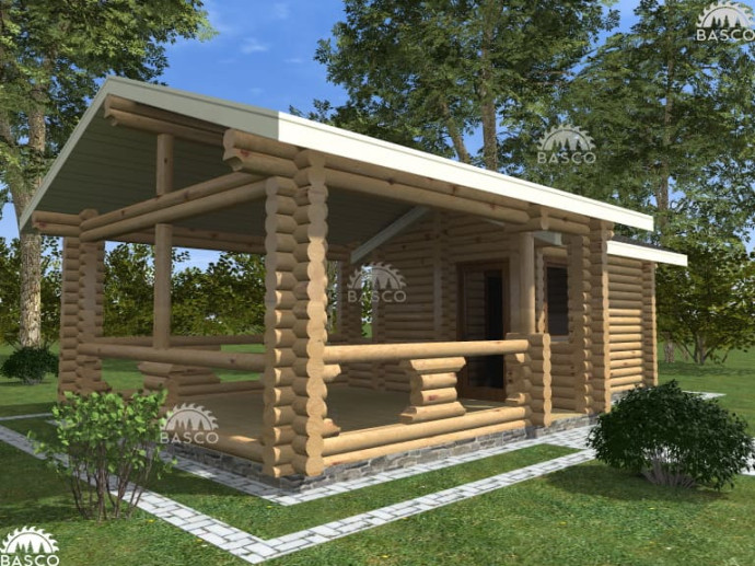 Баня с беседкой — «Дуэт»