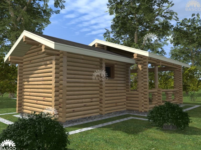 Баня с беседкой — «Дуэт»