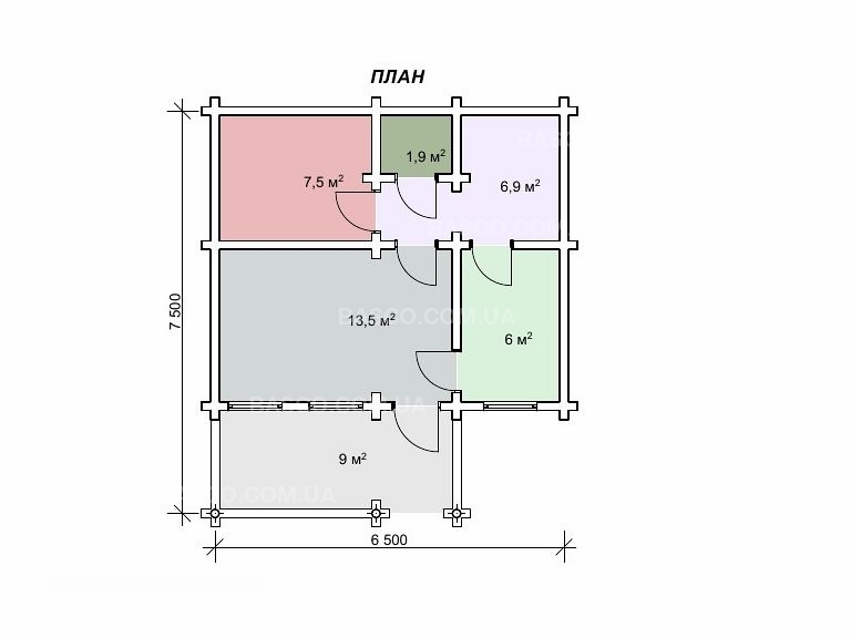 Баня 6,5х7,5 м под ключ — «Отрада»