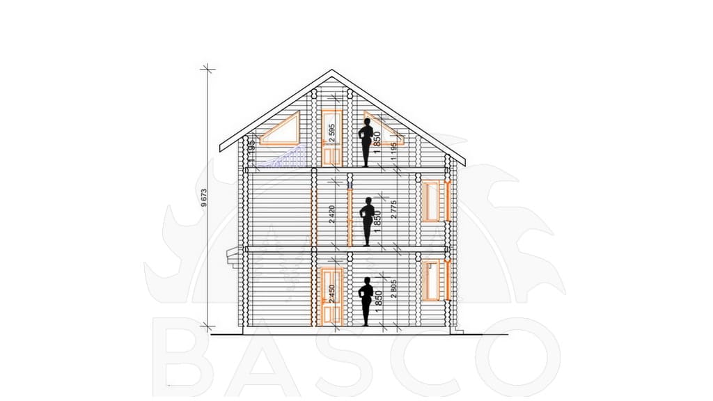 Деревянный дом «Авилан» — План в разрезе