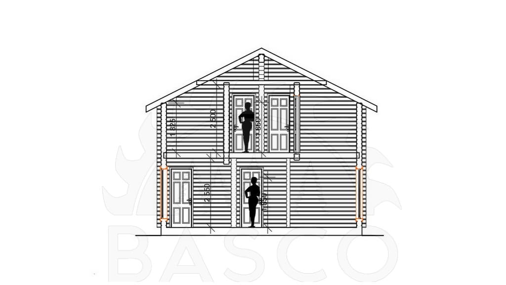 Деревянный дом «Бахор» — План в разрезе