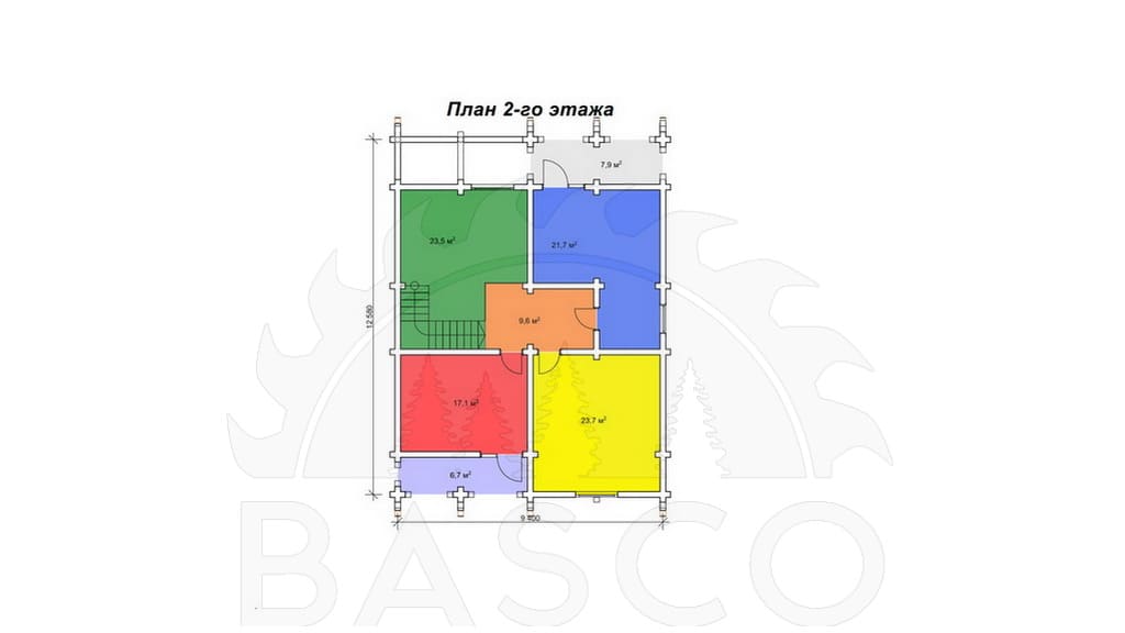 Проект деревянного дома «Боярин» — План 2-го этажа