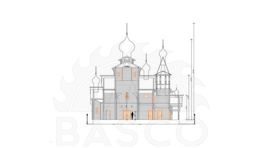 Разрез плана проекта церкви «Святителя Николая Чудотворца»